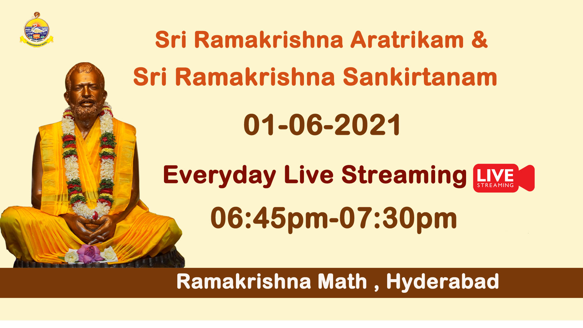 Watch Sri Ramakrishna Aratrikam & Bhajans - Rk Math