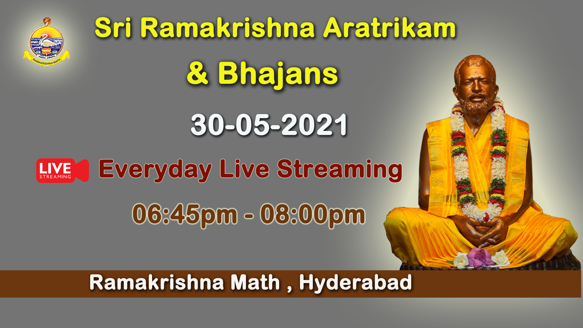 Watch Sri Ramakrishna Aratrikam & Bhajans - RK Math