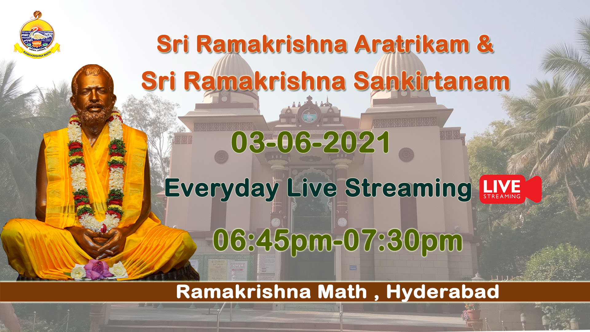 Watch Sri Ramakrishna Aratrikam & Bhajans - RK Math